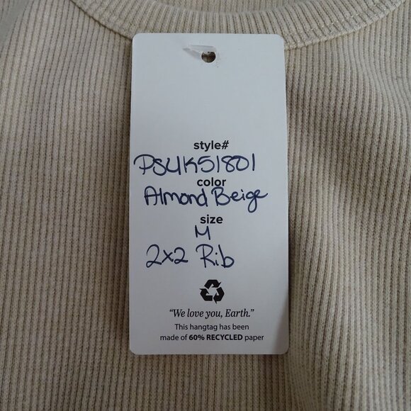 Pink Rose Sleeveless Ribbed Beige Midi Tank Dress Women Size M With Side Slit - Picture 6 of 10